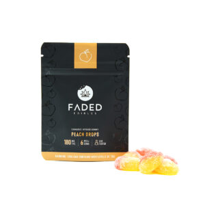 Faded Edibles 180mg THC – Peach Drops