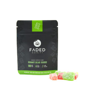 Faded Edibles 180mg THC – Gummy Bear Sour