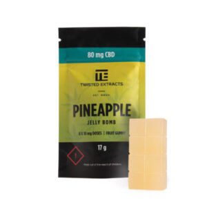 Twisted Extracts Jelly Bombs 80mg CBD – Pineapple