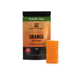 Twisted Extracts Jelly Bombs 80mg THC – Orange (Sativa)