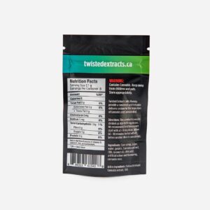 Twisted Extracts Jelly Bombs 1:1 40mg THC + 40mg CBD – Mango (Sativa)