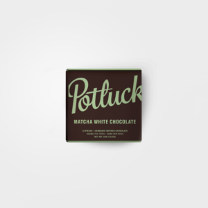 Potluck Edibles 300mg THC Chocolate – Matcha White Chocolate